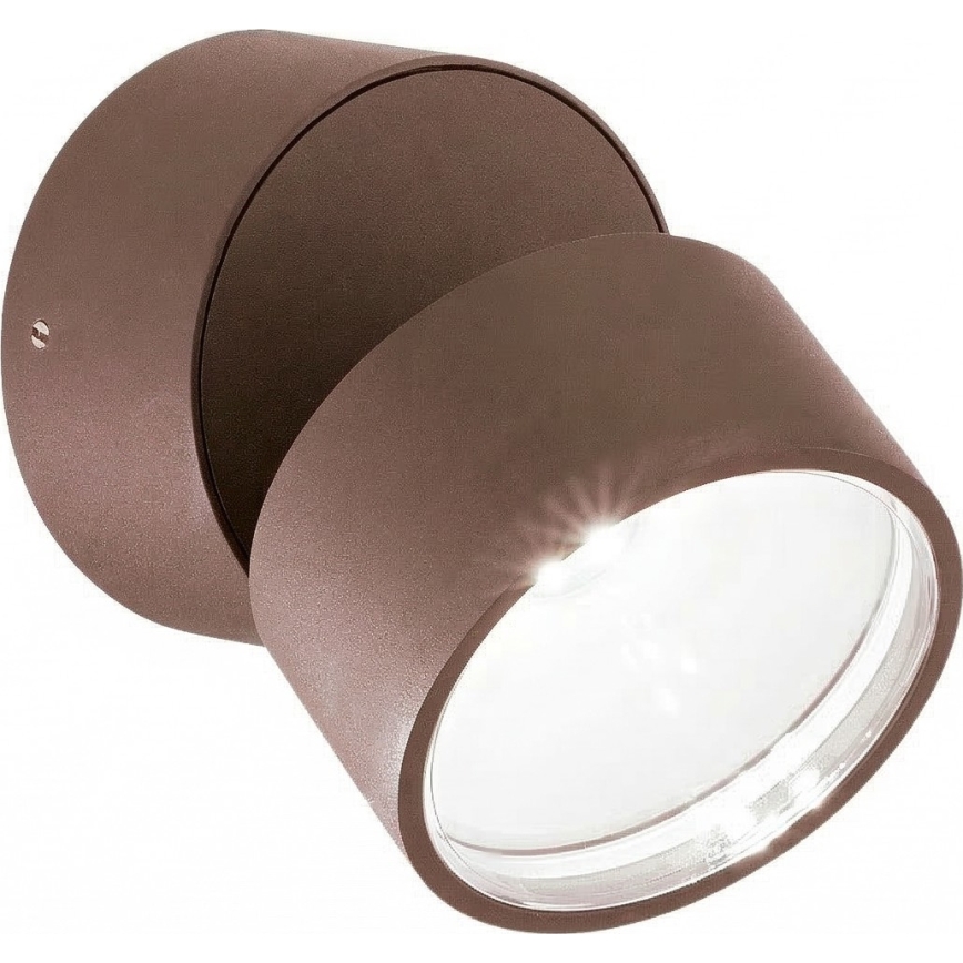Ideal Lux - Aplique LED de pared exterior OMEGA LED/7W/230V CRI 90 IP54 marrón
