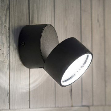 Ideal Lux - Aplique LED de pared exterior OMEGA LED/7W/230V CRI 90 IP54 negro