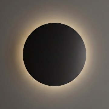 Ideal Lux - Aplique LED de pared exterior PUNTO LED/16W/230V CRI 90 diámetro 30 cm IP54 negro