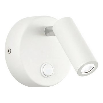 Ideal Lux - Aplique LED de pared orientable PAGE LED/3W/230V CRI 90 blanco
