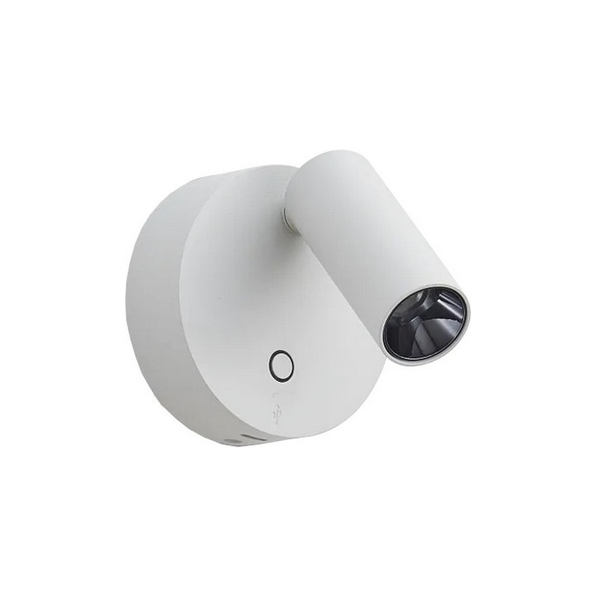 Ideal Lux - Aplique de pared LED regulable con control táctil ELF LED/3W/230V CRI 95 blanco