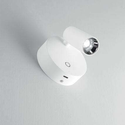 Ideal Lux - Aplique de pared LED regulable con control táctil ELF LED/3W/230V CRI 95 blanco
