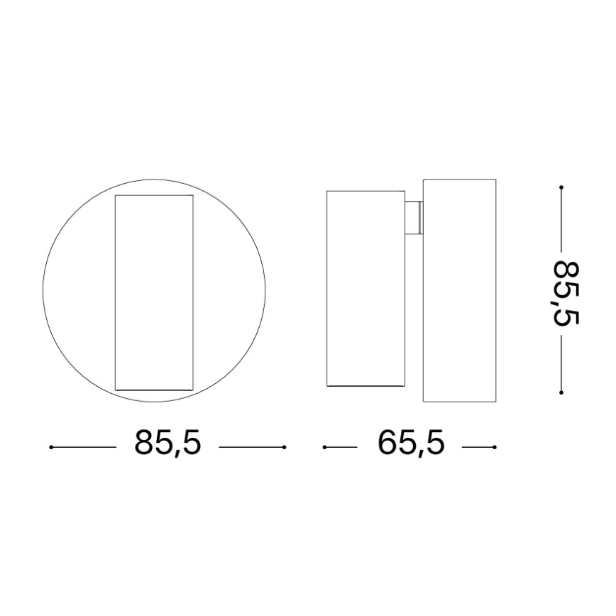 Ideal Lux - Aplique de pared LED regulable con control táctil ELF LED/3W/230V CRI 95 blanco