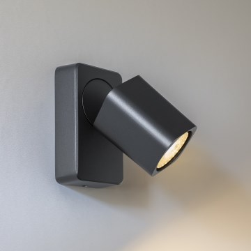 Ideal Lux - Aplique LED de pared tipo foco RUDY 1xGU10/7W/230V CRI 90 negro