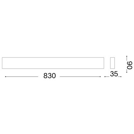 Ideal Lux - Aplique LED DELTA LED/30W/230V 4000K 83 cm CRI 90 negro