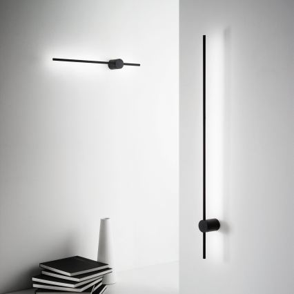 Ideal Lux - Aplique LED ESSENCE LED/12W/230V 4000K 70 cm CRI 90 negro
