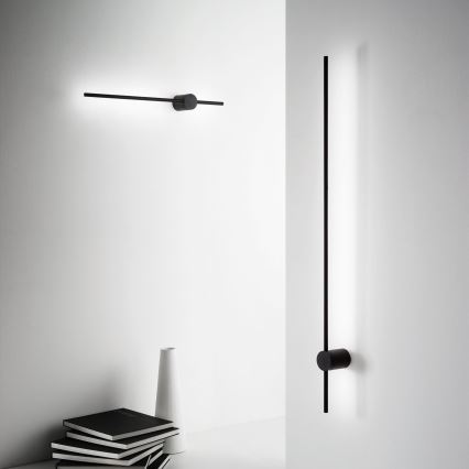 Ideal Lux - Aplique LED ESSENCE LED/19W/230V 2700K 124 cm CRI 90 negro