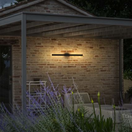Ideal Lux - Aplique de pared exterior LINEA LED/23W/230V CRI 90 144 cm IP54 negro