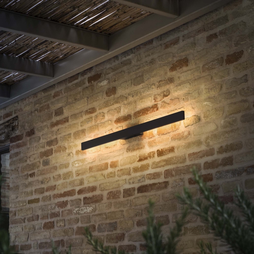 Ideal Lux - Aplique de pared exterior LINEA LED/23W/230V CRI 90 144 cm IP54 negro