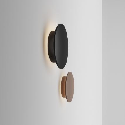 Ideal Lux - Aplique de pared exterior LED PUNTO LED/16W/230V CRI 90 Ø 30 cm IP54 marrón