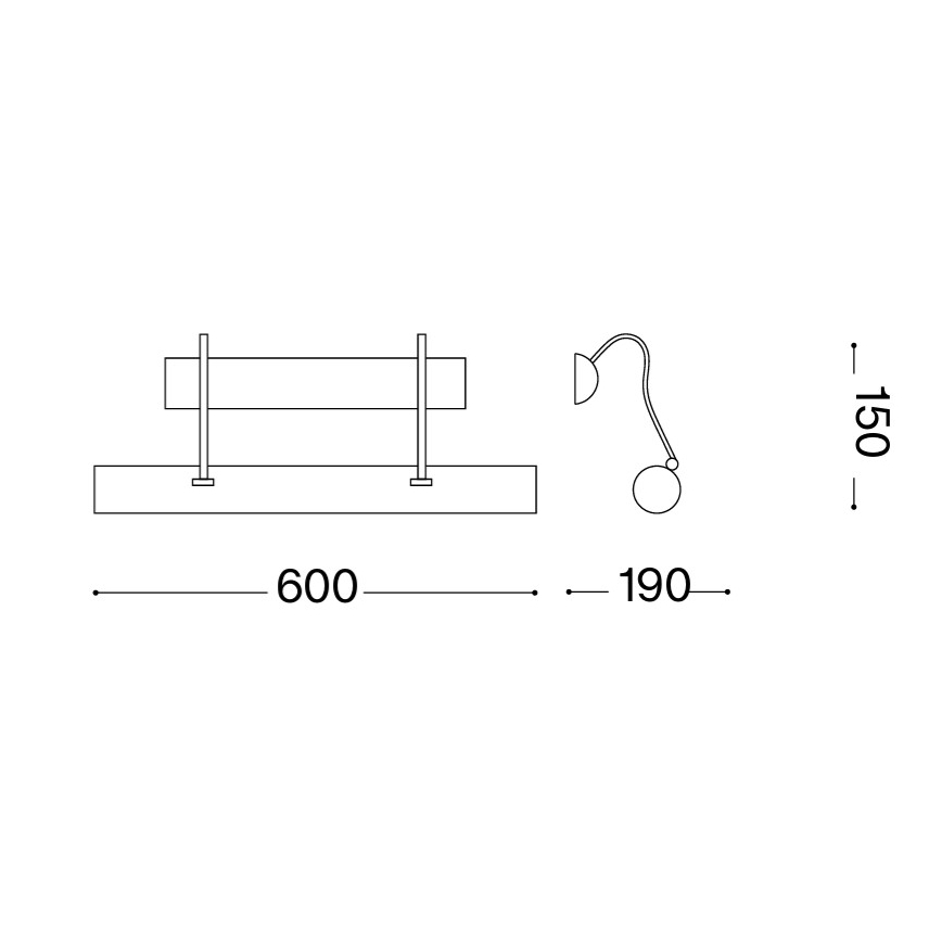 Ideal Lux - Aplique LED para cuadros MIRROR 4xG9/3W/230V bronce