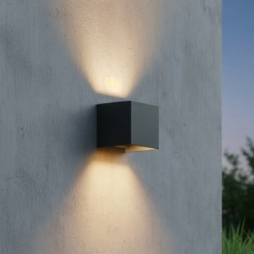 Ideal Lux - Aplique LED para exterior ATOM LED/12W/230V CRI 90 IP54 antracita