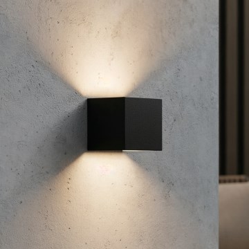 Ideal Lux - Aplique LED para exterior ATOM LED/12W/230V CRI 90 IP54 negro