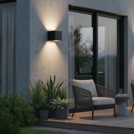 Ideal Lux - Aplique LED para exterior ATOM LED/12W/230V CRI 90 IP54 negro