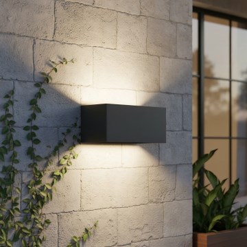 Ideal Lux - Aplique LED para exterior ATOM LED/25W/230V CRI 90 IP54 antracita