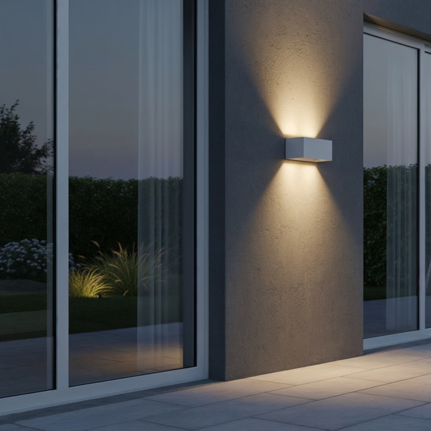 Ideal Lux - Aplique LED para exterior ATOM LED/25W/230V CRI 90 IP54 blanco
