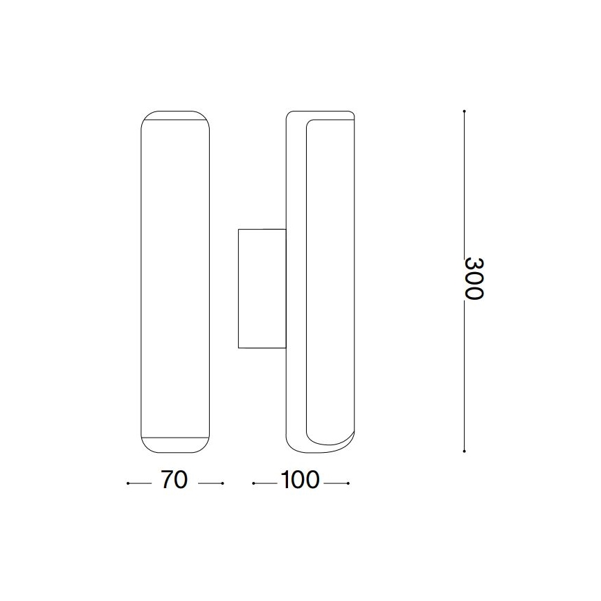 Ideal Lux - Aplique LED para exterior ETERE LED/9,5W/230V 3000K CRI 90 IP44 antracita