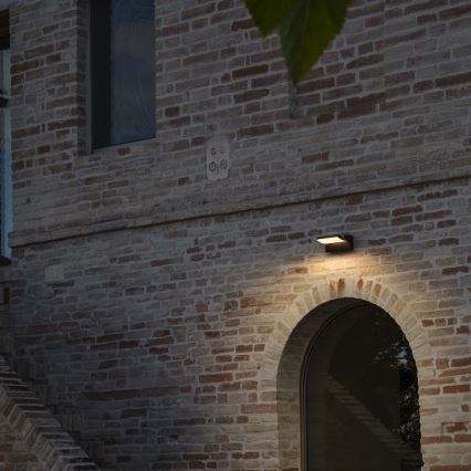 Ideal Lux - Aplique LED para exterior SWIPE LED/21W/230V CRI 90 IP54 marrón