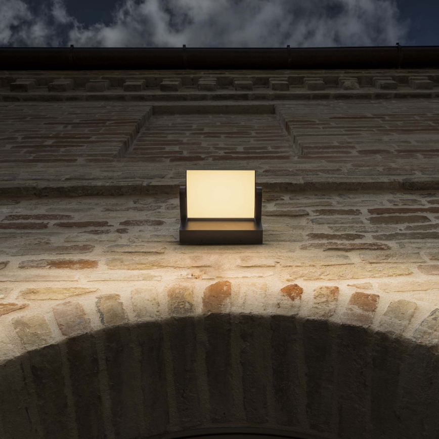 Ideal Lux - Aplique LED para exterior SWIPE LED/21W/230V CRI 90 IP54 marrón