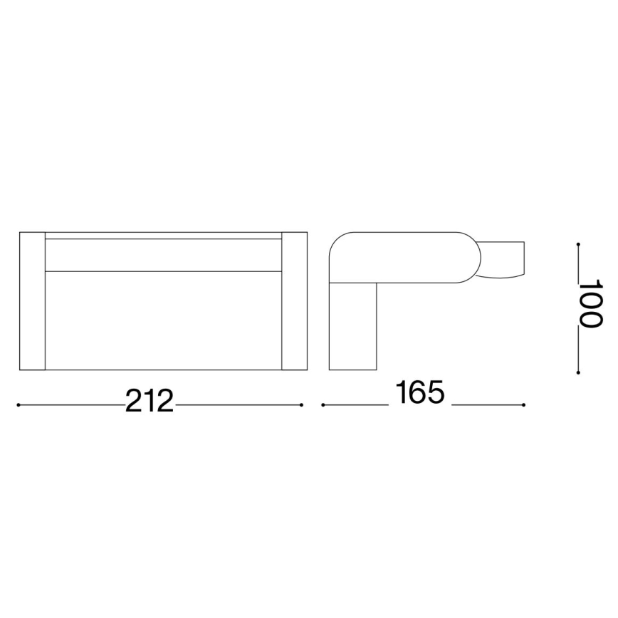 Ideal Lux - Aplique LED para exterior SWIPE LED/21W/230V CRI 90 IP54 marrón