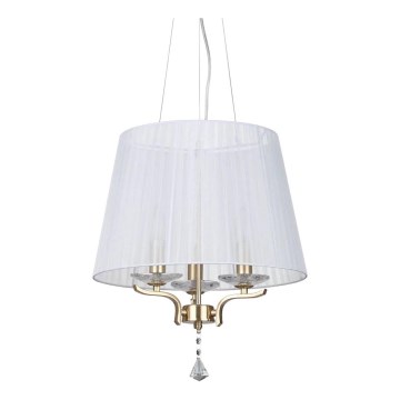 Ideal Lux - Araña de cristal PEGASO 3xE14/28W/230V diá. 40 cm dorado