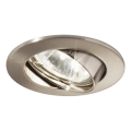 Ideal Lux - Empotrable de techo SWING 1xGU10/28W/230V Ø 8,2 cm cromo mate