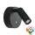 Ideal Lux - Foco de pared LED recargable con control táctil y regulable BEAN LED/3W/5V 2200 mAh CRI 95 negro