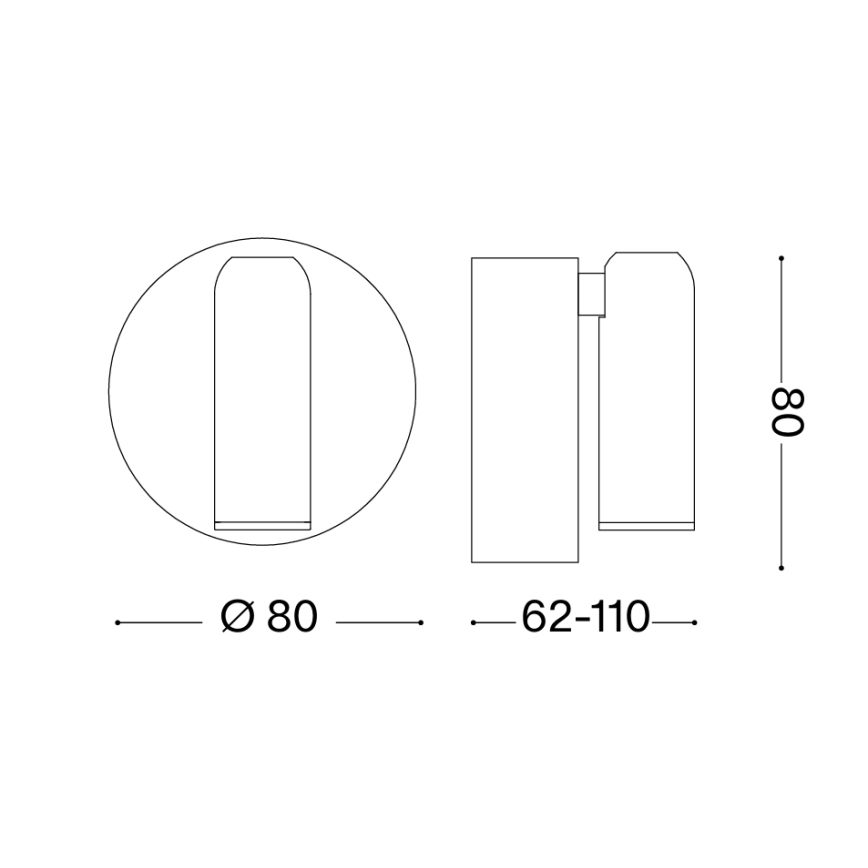Ideal Lux - Foco de pared LED táctil recargable y regulable BEAN LED/3W/5V 2200 mAh CRI 95 blanco