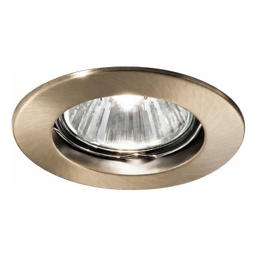 Ideal Lux - Foco empotrable JAZZ 1xGU10/50W/230V Ø 7,7 cm bronce