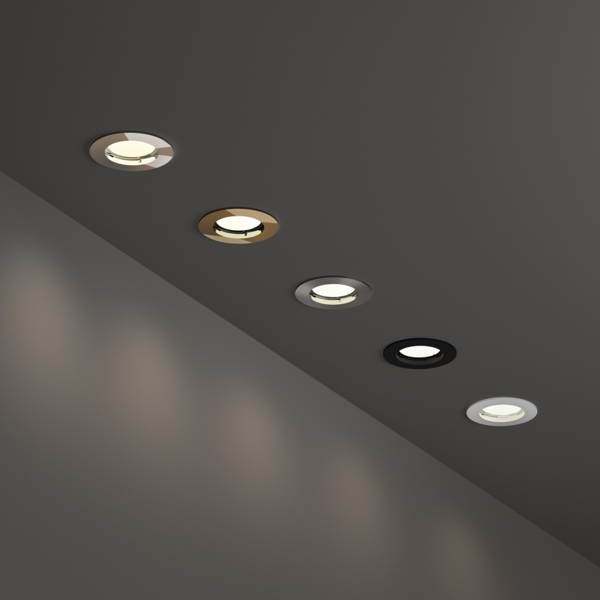 Ideal Lux - Foco empotrable JAZZ 1xGU10/50W/230V Ø 7,7 cm bronce