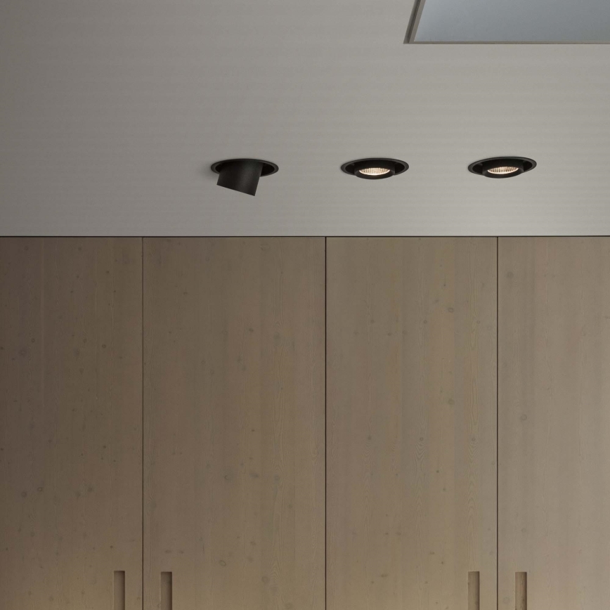 Ideal Lux - Luminaria empotrable LED NOVA, 20 W, 230 V, 4000 K, CRI 90, Ø 15,4 cm, negra