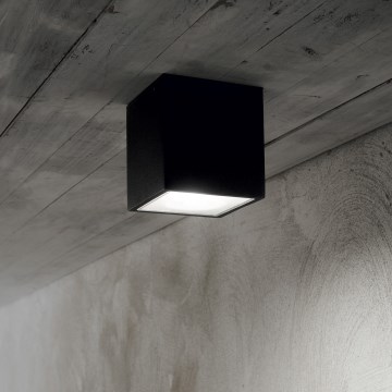 Ideal Lux - Foco exterior TECHO 1xGU10/20W/230V 15x15 cm IP54 negro