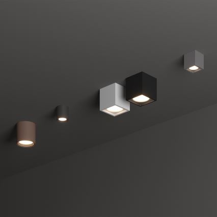 Ideal Lux - Foco exterior TECHO 1xGU10/20W/230V 15x15 cm IP54 antracita