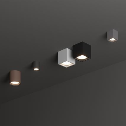 Ideal Lux - Foco exterior TECHO 1xGU10/20W/230V 9x9 cm IP54 antracita