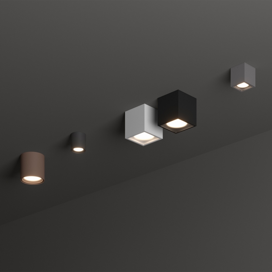 Ideal Lux - Foco exterior TECHO 1xGU10/20W/230V 9x9 cm IP54 blanco