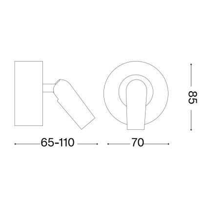 Ideal Lux - Foco LED de pared BEAN LED/3W/230V CRI 90 blanco