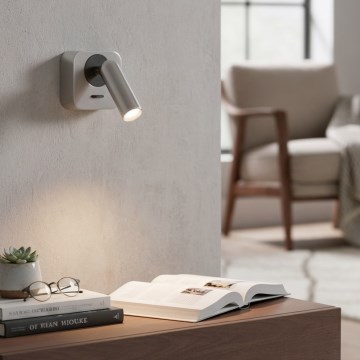 Ideal Lux - Foco LED de pared BEAN LED/3W/230V CRI 90 cromo brillante