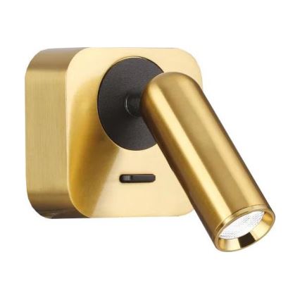 Ideal Lux - Foco LED de pared BEAN LED/3W/230V CRI 90 dorado