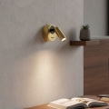 Ideal Lux - Foco LED de pared BEAN LED/3W/230V CRI 90 latón