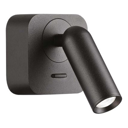 Ideal Lux - Foco LED de pared BEAN LED/3W/230V CRI 90 negro