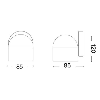 Ideal Lux - Foco LED de pared DODO 1xGX53/9W/230V blanco