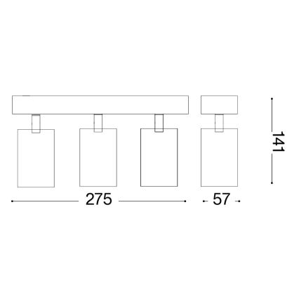 Ideal Lux - Foco LED DYNAMITE 3xGU10/7W/230V CRI 90 latón