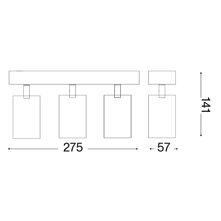 Ideal Lux - Foco LED DYNAMITE 3xGU10/7W/230V CRI 90 latón