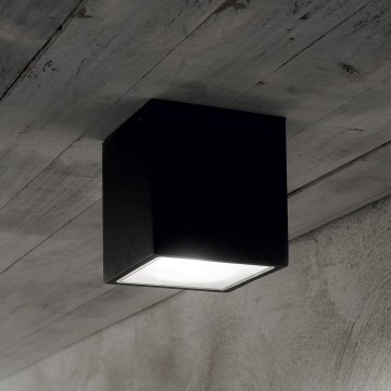 Ideal Lux - Foco spot de exterior TECHO 1xGU10/20W/230V 9x9 cm IP54 negro