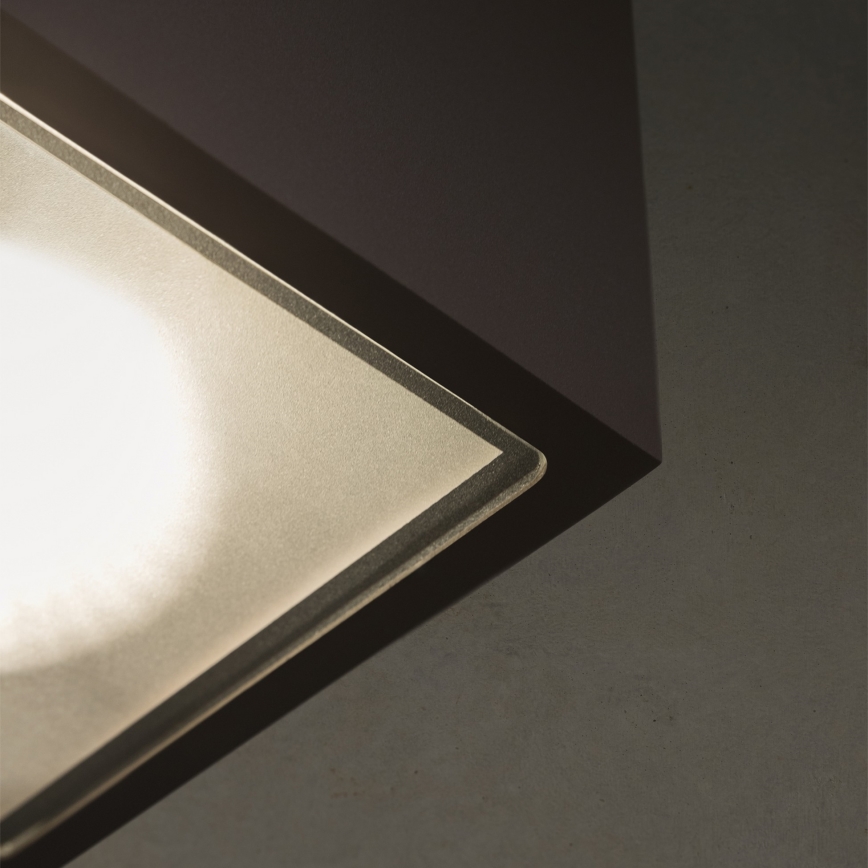 Ideal Lux - Foco spot de exterior TECHO 1xGU10/20W/230V 9x9 cm IP54 negro