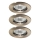 Ideal Lux - Juego de 3 luminarias empotrables JAZZ 1xGU10/50W/230V, Ø 7,7 cm, acabado bronce