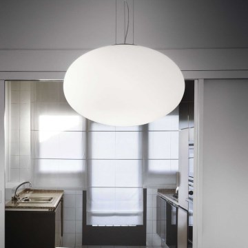 Ideal Lux - Lámpara colgante CANDY 1xE27/42W/230V diá. 40 cm blanco