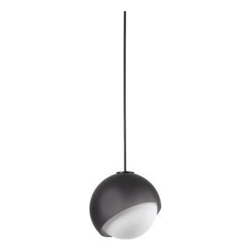 Ideal Lux - Lámpara colgante con cable BLOOM 1xE27/42W/230V Ø 17 cm negra