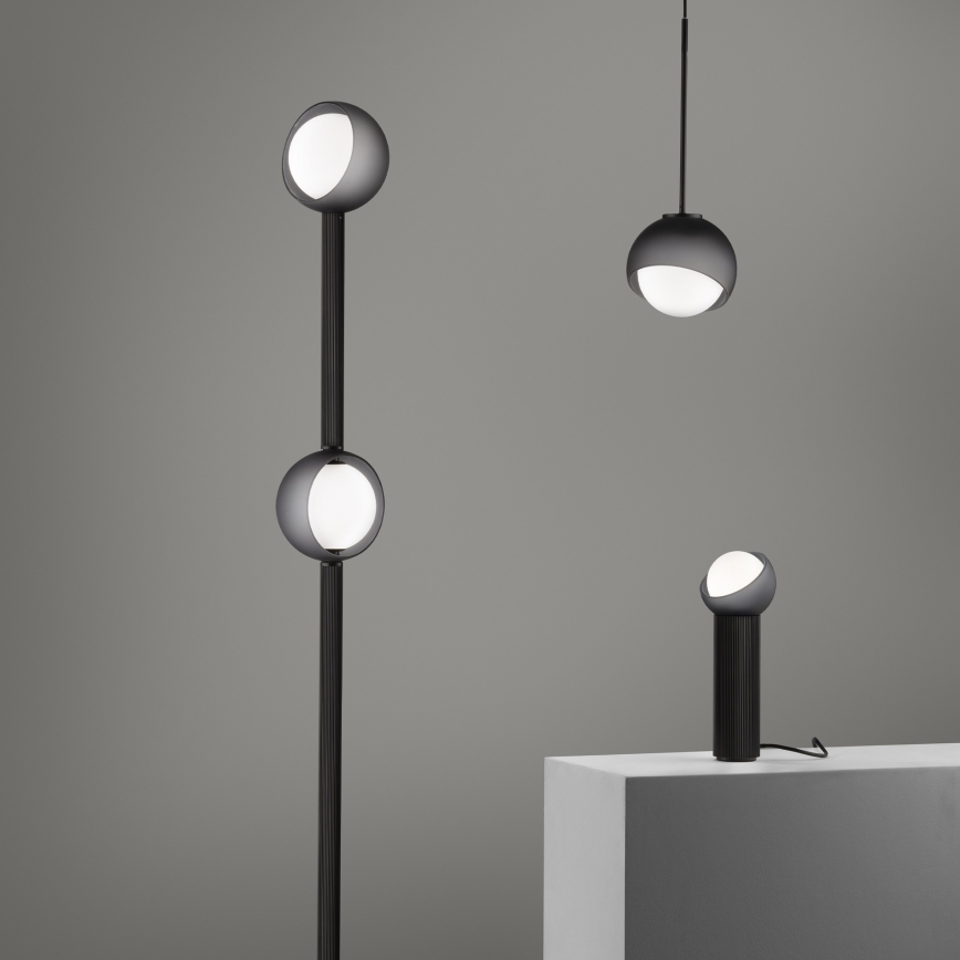 Ideal Lux - Lámpara colgante con cable BLOOM 1xE27/42W/230V Ø 17 cm negra