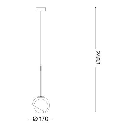 Ideal Lux - Lámpara colgante con cable BLOOM 1xE27/42W/230V Ø 17 cm negra